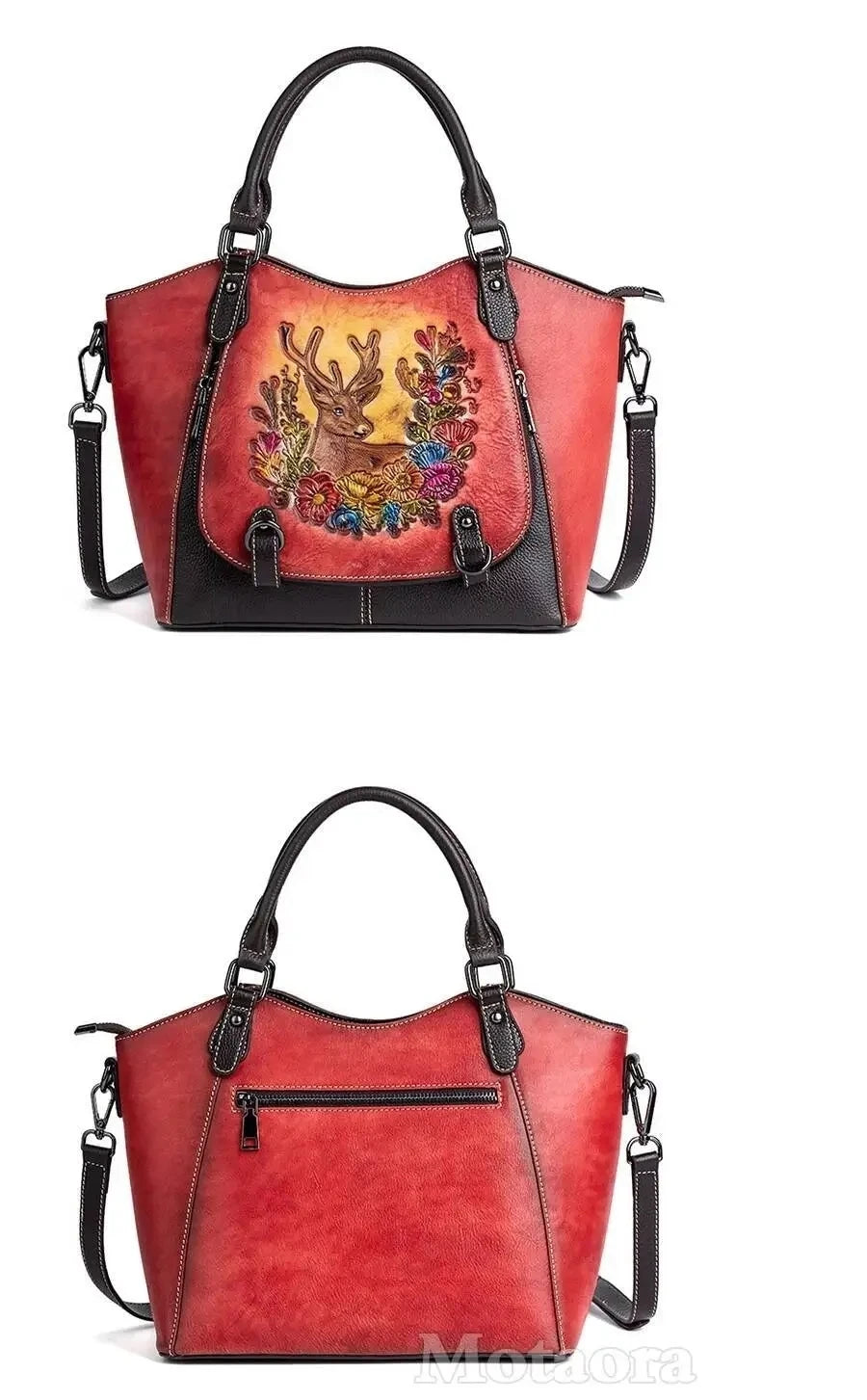 Mala Tote Vitória Vintage – Em Couro Genuíno Premium