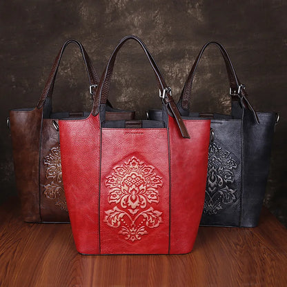 Mala Bucket Aurora Vintage – Em Couro Genuíno Premium