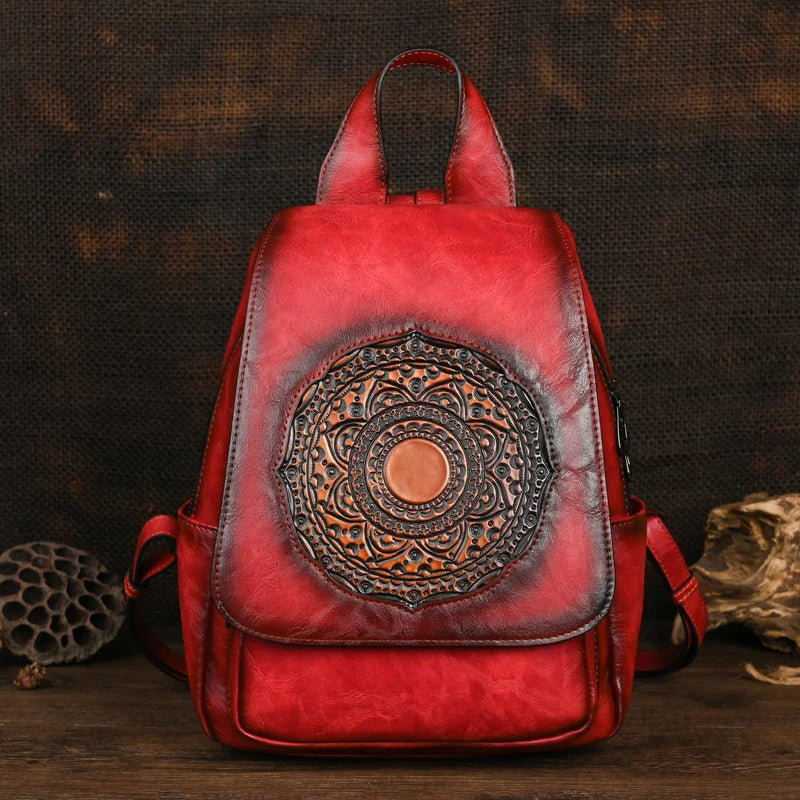 Mochila Geométrica Laura Vintage – Design Elegante de Alta Qualidade