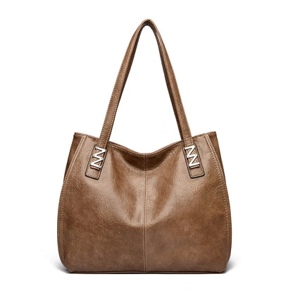 Bolsa Feminina Grande de Couro PU Macio Luxo Elegante