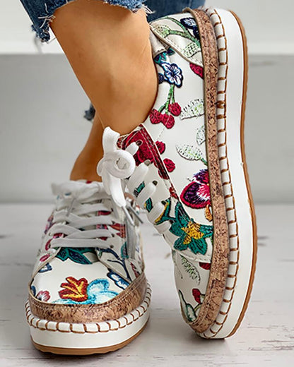 Women's Super Comfortable Sneakers - Tropical