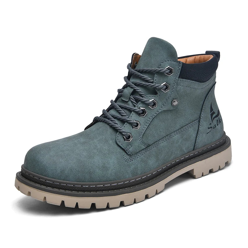 Lusitanna Cesar Boot - Bota Masculina Retro em Couro Split Leather