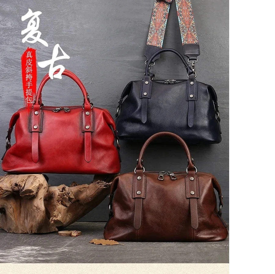 Mala Bianca Vintage – Em Couro Genuíno Premium