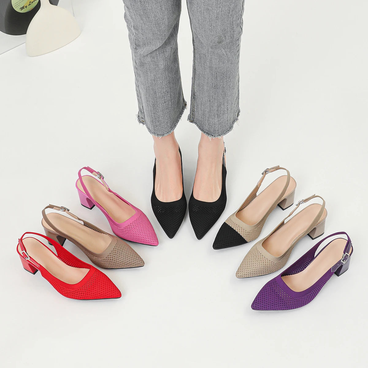 Sandrah - Very Elegant and Comfortable Mid-Heel Shoe