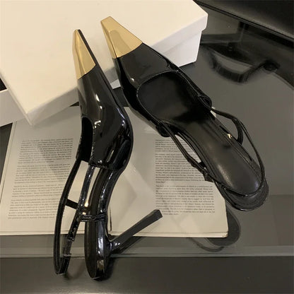 Isabella Luxe – Sapatos Slingback de Salto Alto