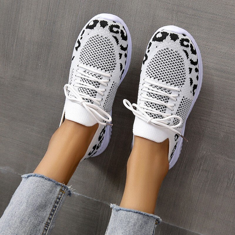 Women's Semi-Orthopedic Leopard Sneakers