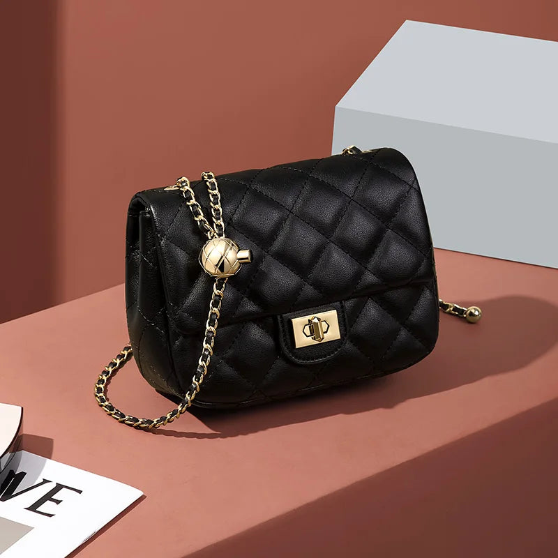 Louvre Mini Chain – Genuine Leather Handbag