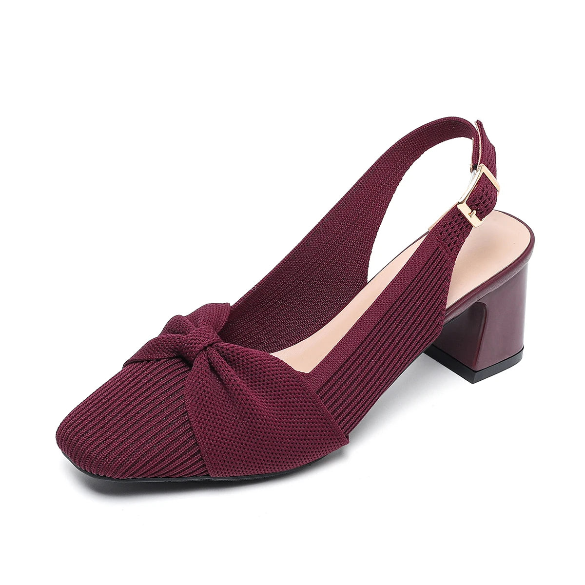 Valentina Rouge - Elegant Mid-Heel Slingback Shoe