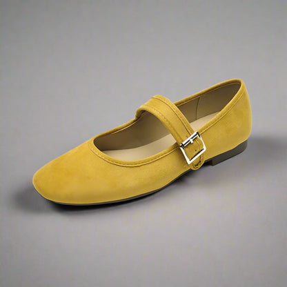 Edana San - Comfortable Flat Shoe (In Suede Leather)