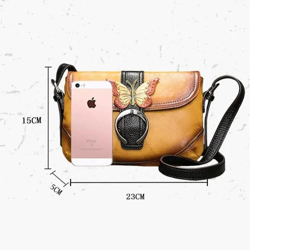 Mala Artística Sofia Vintage – Em Couro Genuíno Premium