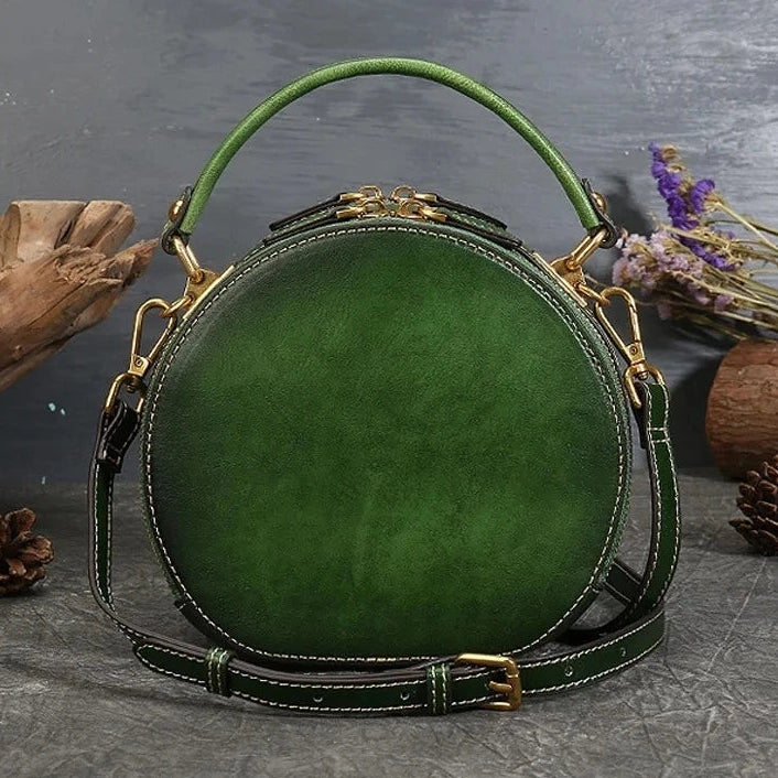 Mala Luna Floral Vintage – Em Couro Genuíno Premium