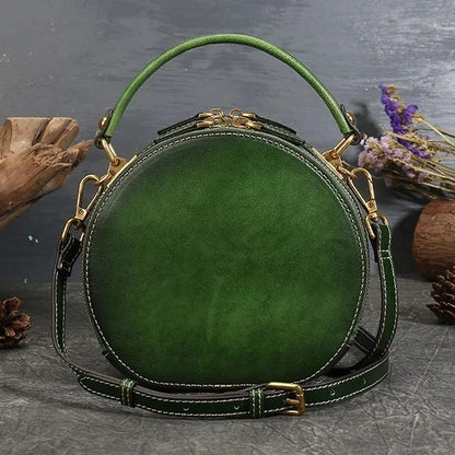 Mala Luna Floral Vintage – Em Couro Genuíno Premium