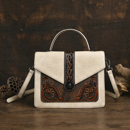 Mala Square Elisa Vintage – Design Floral de Alta Qualidade