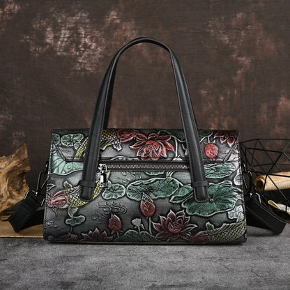 Mala Jade Oriental Vintage – Em Couro Genuíno Premium