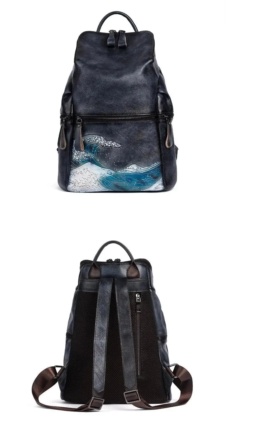 Mochila Everest Vintage – Em Couro Genuíno Artesanal