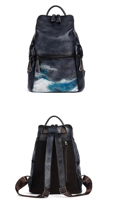 Mochila Everest Vintage – Em Couro Genuíno Artesanal