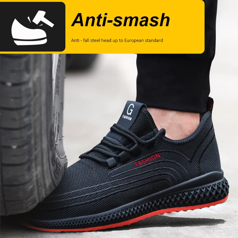 AirShield Pro - Sapato de Segurança Respirável com Biqueira de Aço