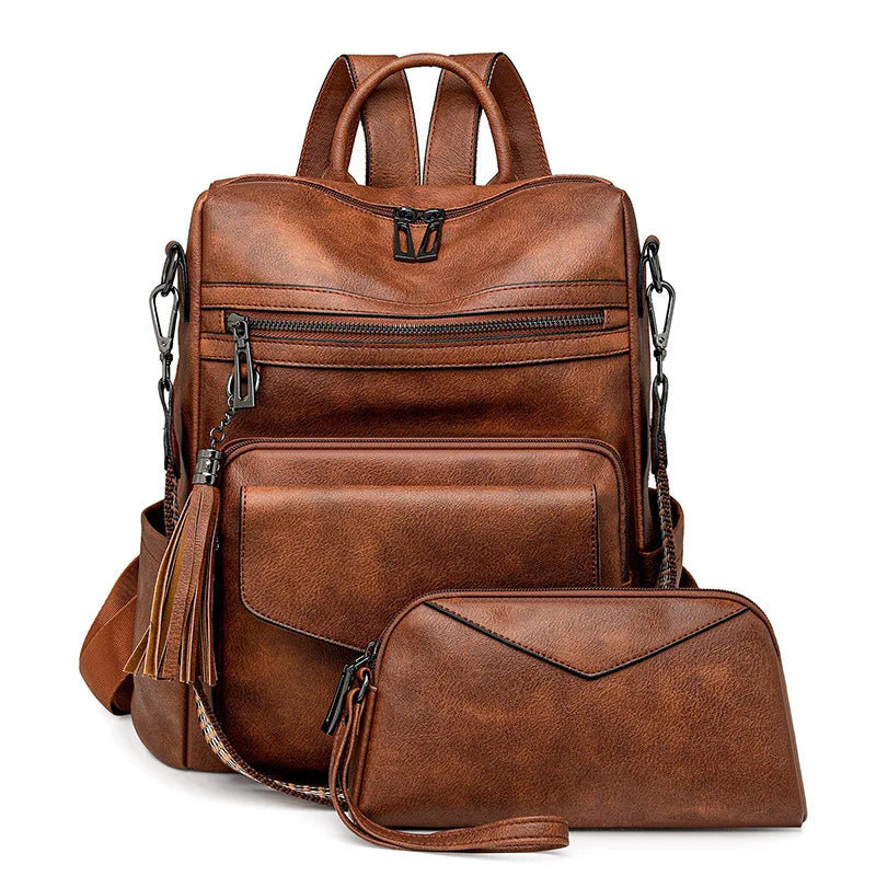 "Duo Fringe" Backpack – Style & Versatility for Travel and Everyday