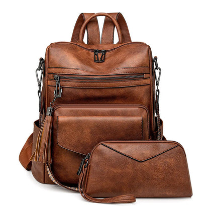 "Duo Fringe" Backpack – Style & Versatility for Travel and Everyday