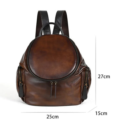 Mochila Clara Vintage – Em Couro Genuíno Premium