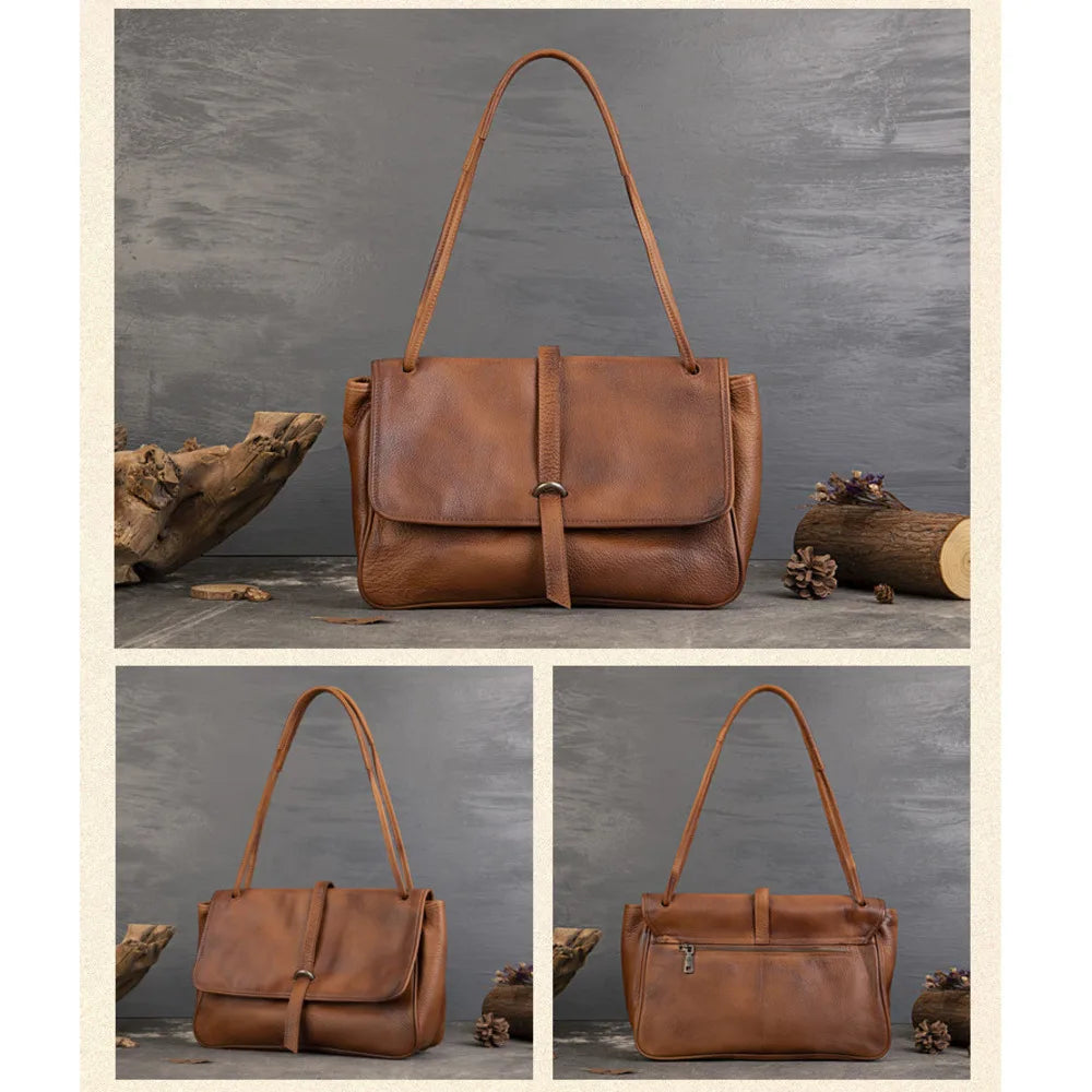 Mala Messenger Sofia Vintage – Em Couro Genuíno Premium