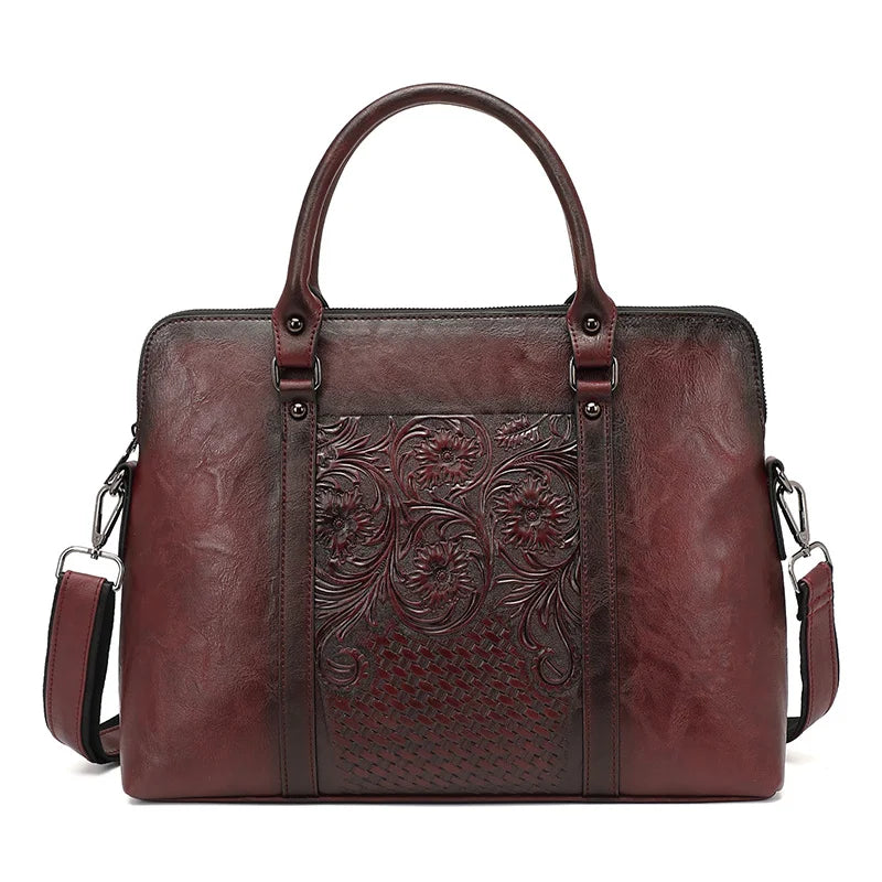 Mala Executiva Helena Vintage – Em Couro Natural Premium