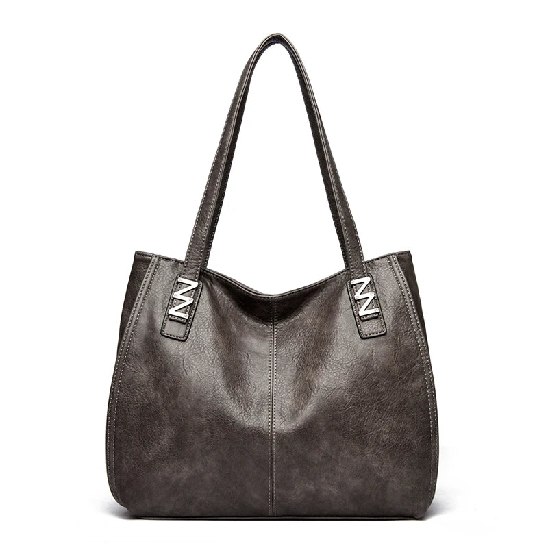 Bolsa Feminina Grande de Couro PU Macio Luxo Elegante