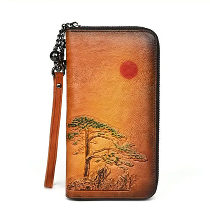 Carteira Aurora Vintage – Em Couro Genuíno Artesanal