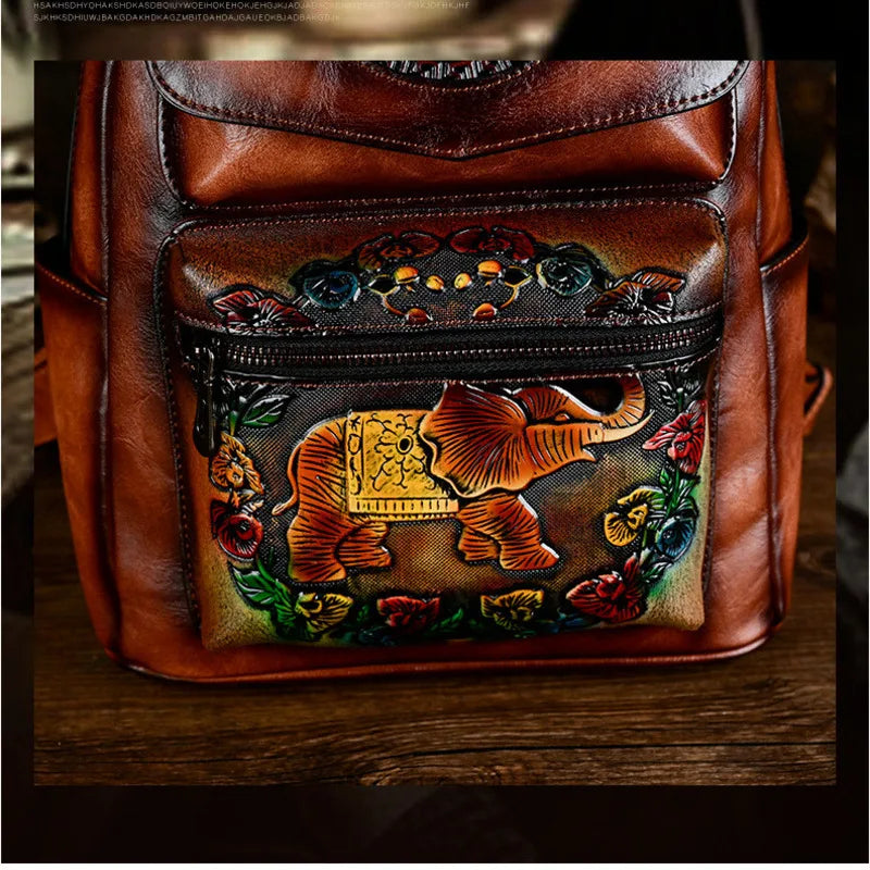 Mochila Elefante Maya Vintage – Design Antirroubo de Alta Qualidade