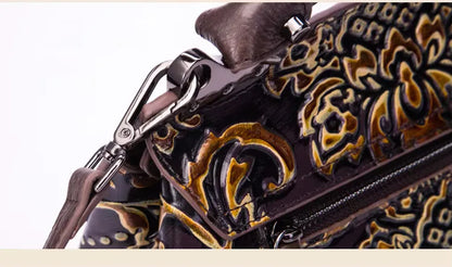 Mala Flap Aurora Vintage – Em Couro Genuíno Premium