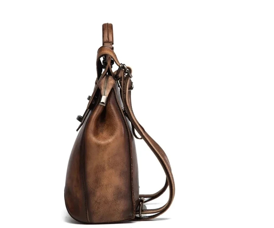 Mochila Verona Vintage – Em Couro Genuíno Premium