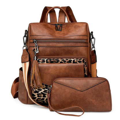 "Duo Fringe" Backpack – Style & Versatility for Travel and Everyday