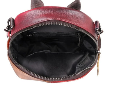 Mochila Patchwork Diana Vintage – Em Couro Genuíno Premium