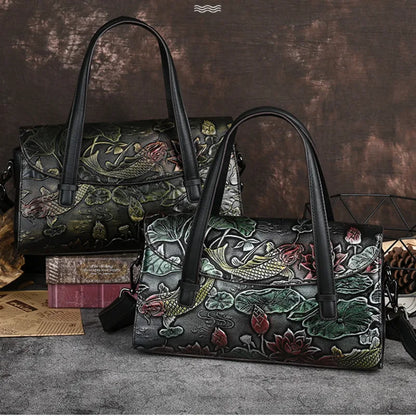 Mala Jade Oriental Vintage – Em Couro Genuíno Premium