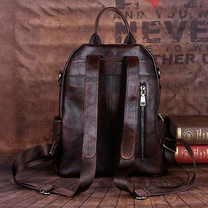 Mochila Vintage Laura – Em Couro Genuíno Premium