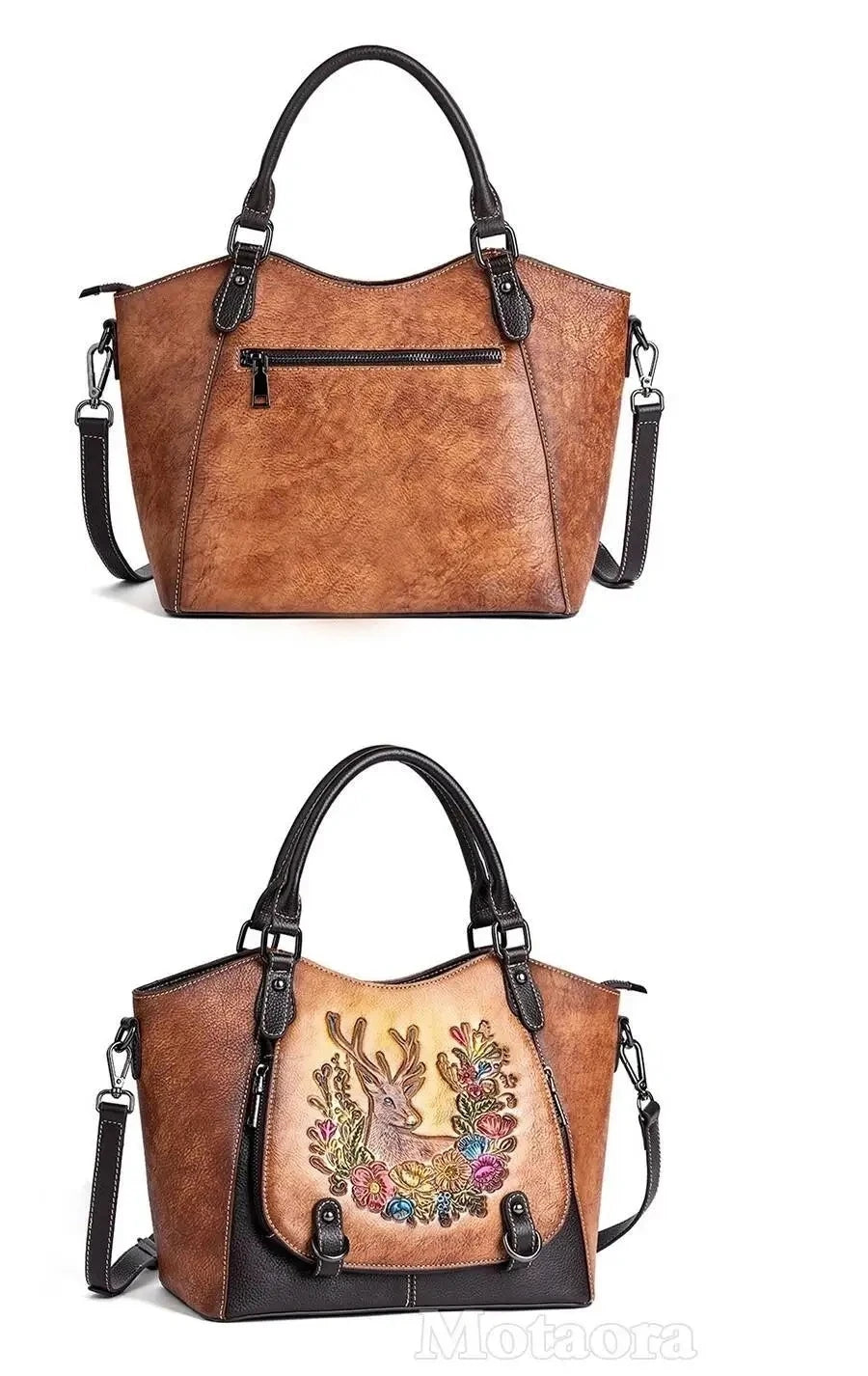 Mala Tote Vitória Vintage – Em Couro Genuíno Premium