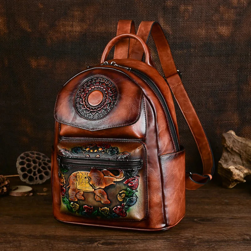Mochila Elefante Maya Vintage – Design Antirroubo de Alta Qualidade