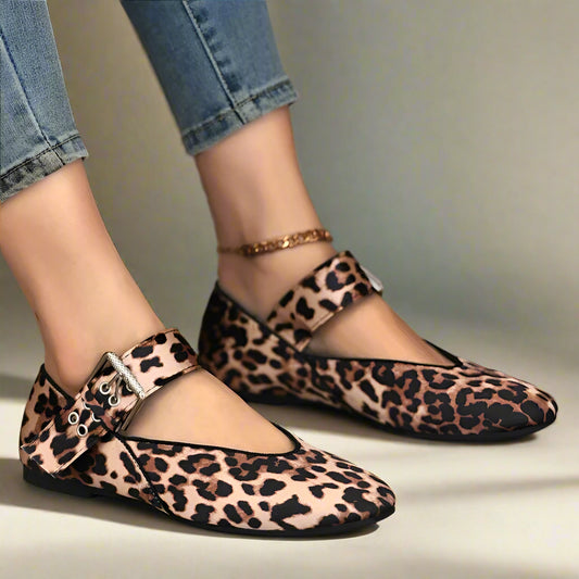 Léopard - Chaussure plate confortable