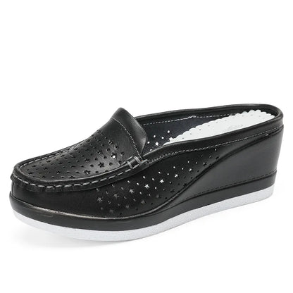 Agata Nuria - Mule ultra confortable en cuir véritable