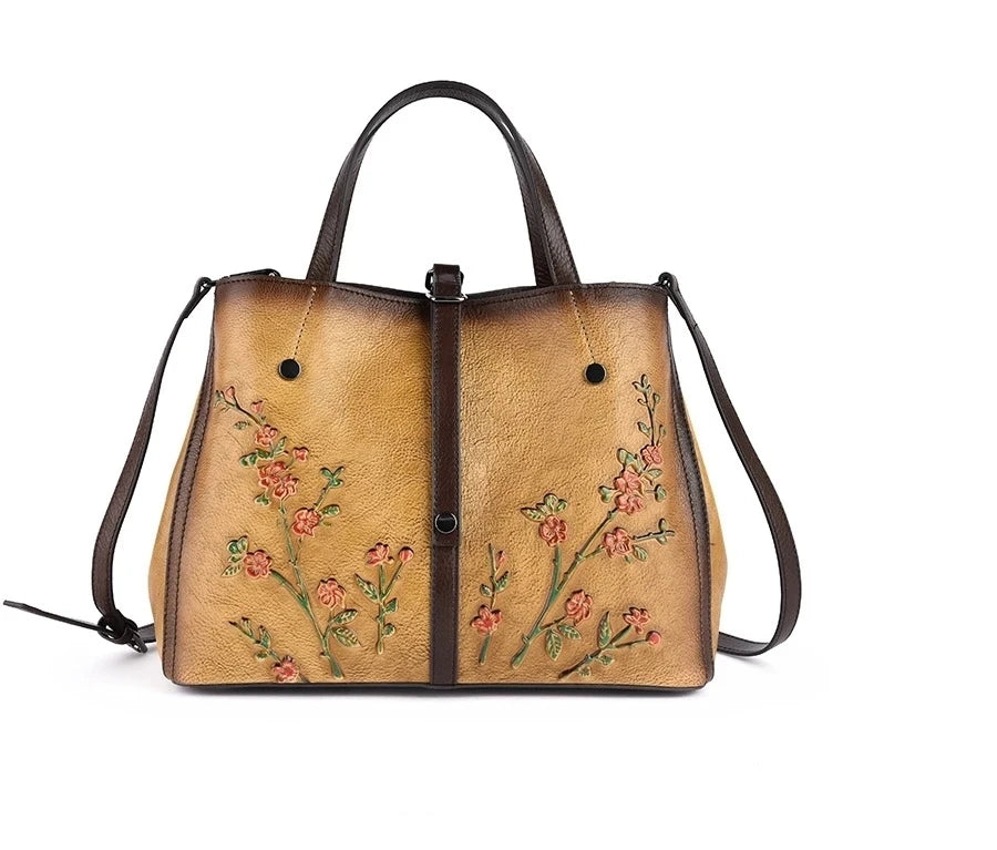 Mala Bucket Aurora Vintage – Em Couro Genuíno Premium