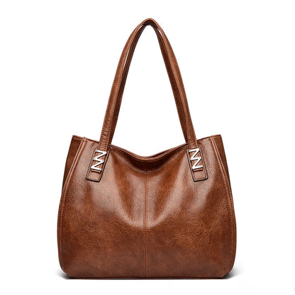 Bolsa Feminina Grande de Couro PU Macio Luxo Elegante
