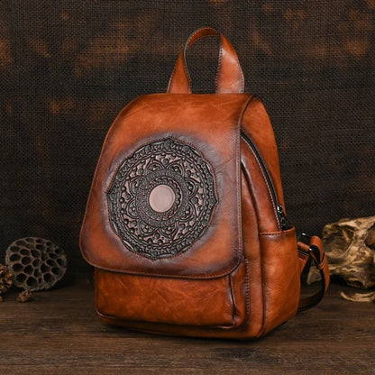 Mochila Geométrica Laura Vintage – Design Elegante de Alta Qualidade