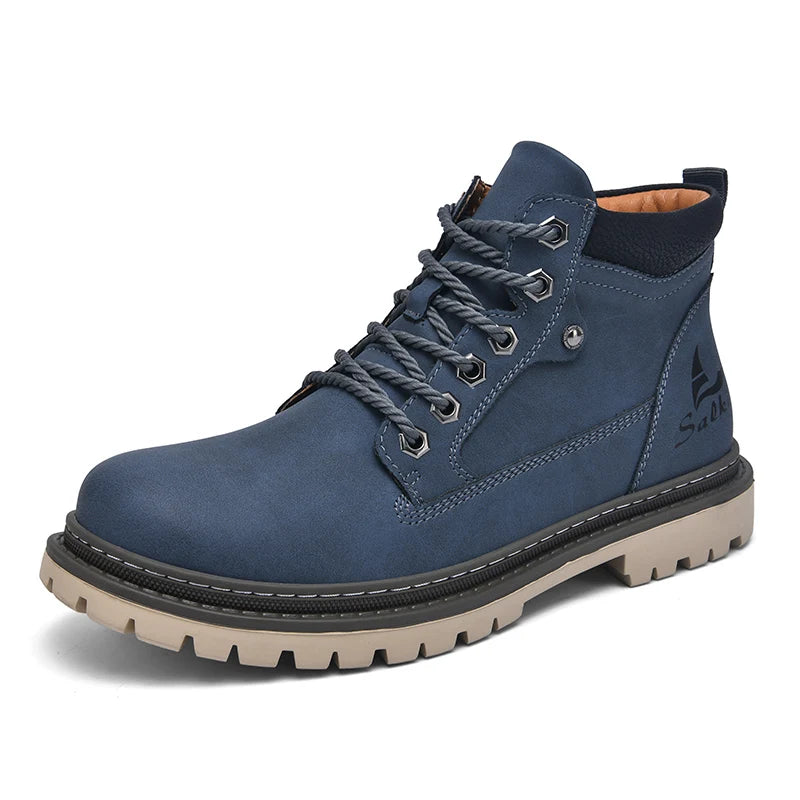 Lusitanna Cesar Boot - Bota Masculina Retro em Couro Split Leather