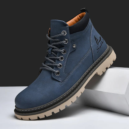 Lusitanna Cesar Boot - Bota Masculina Retro em Couro Split Leather
