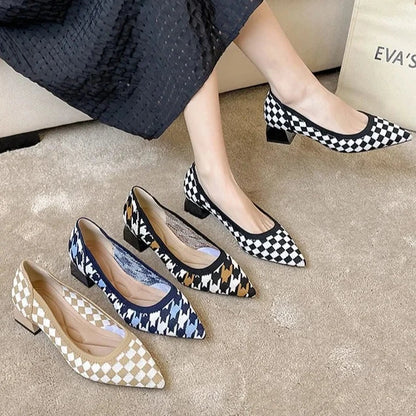 Monika - Very Elegant and Comfortable Block Heel Shoe