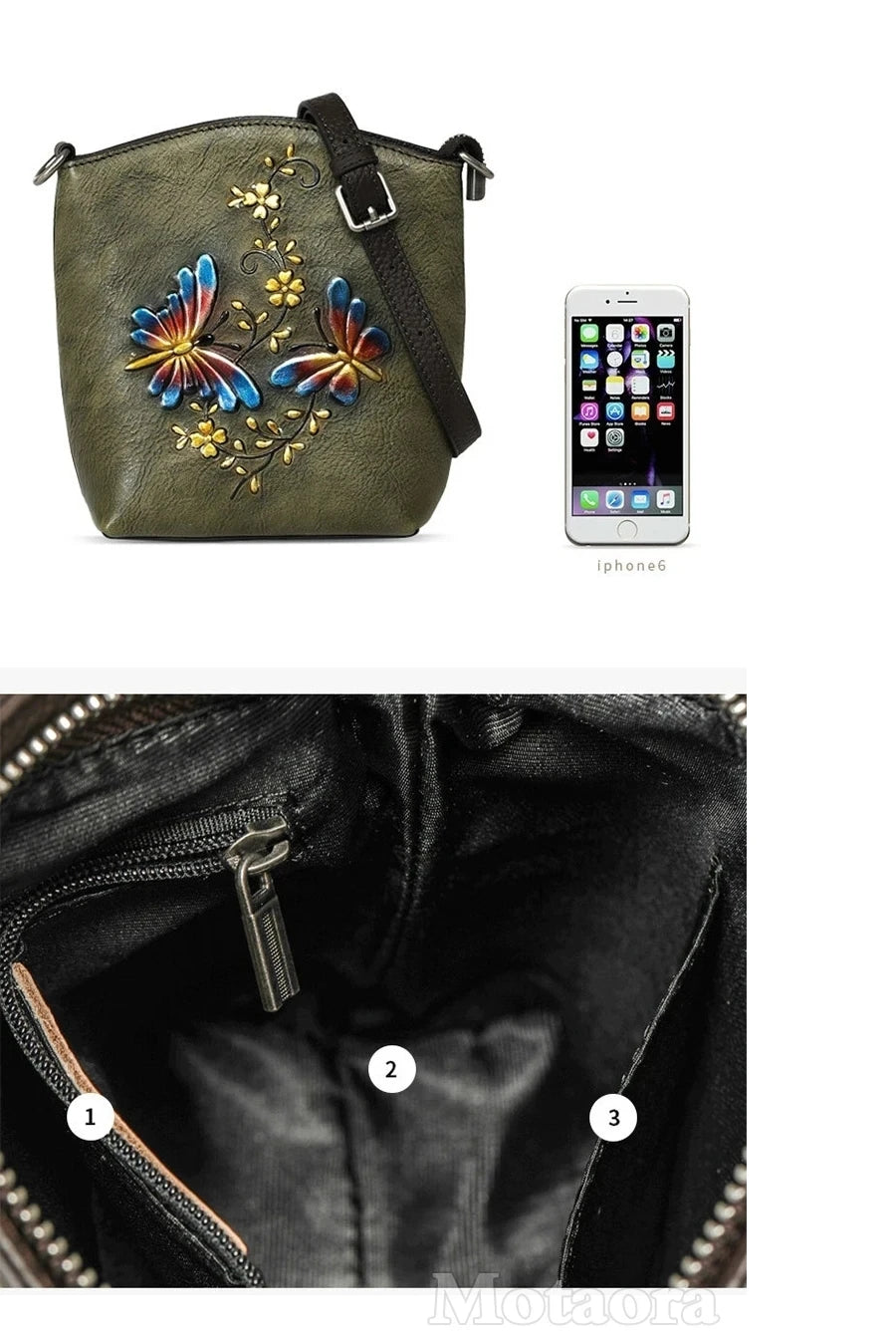 Mala Phone Aurora Vintage – Em Couro Genuíno Premium