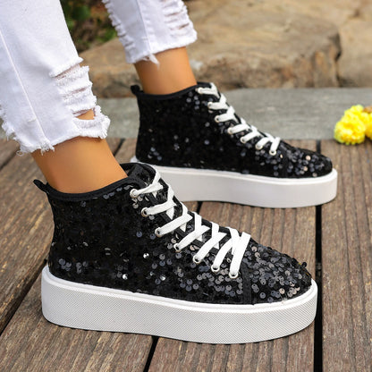 Glitter Bianca - Super Comfortable Boot Sneakers