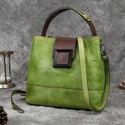 Bolsa Bucket Helena Vintage – Em Couro Genuíno Premium