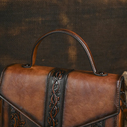 Mala Square Elisa Vintage – Design Floral de Alta Qualidade