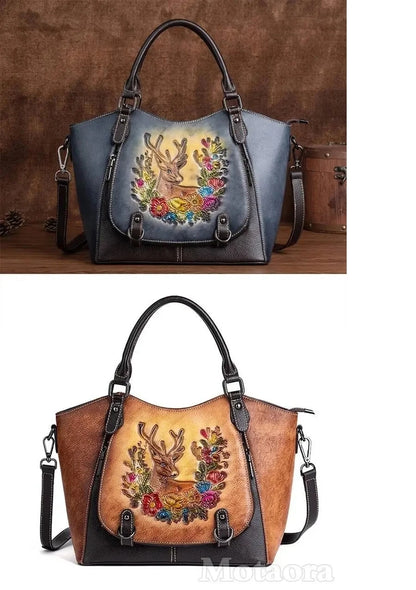 Mala Tote Vitória Vintage – Em Couro Genuíno Premium